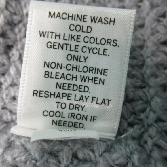 Dress Barn Sweater Women's XL Grey Cuffed Sleeves Pattern - Picture 5 of 5